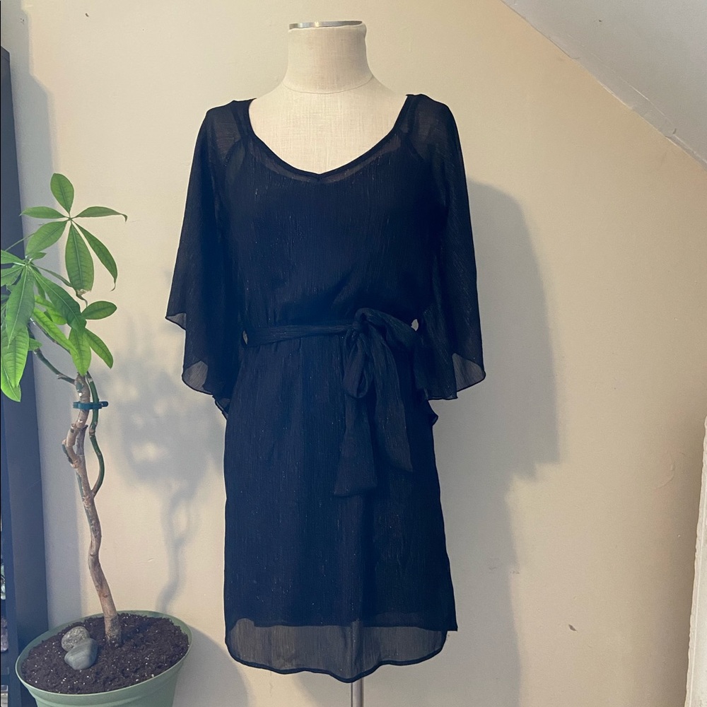 Studio Y Shimmer Flutter Sleeve Dress - Picture 1 of 8